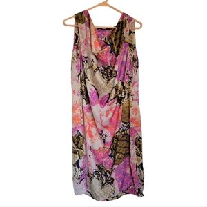 Yest Womens Floral Drape Neck Sleeveless Dress Size: 10-12